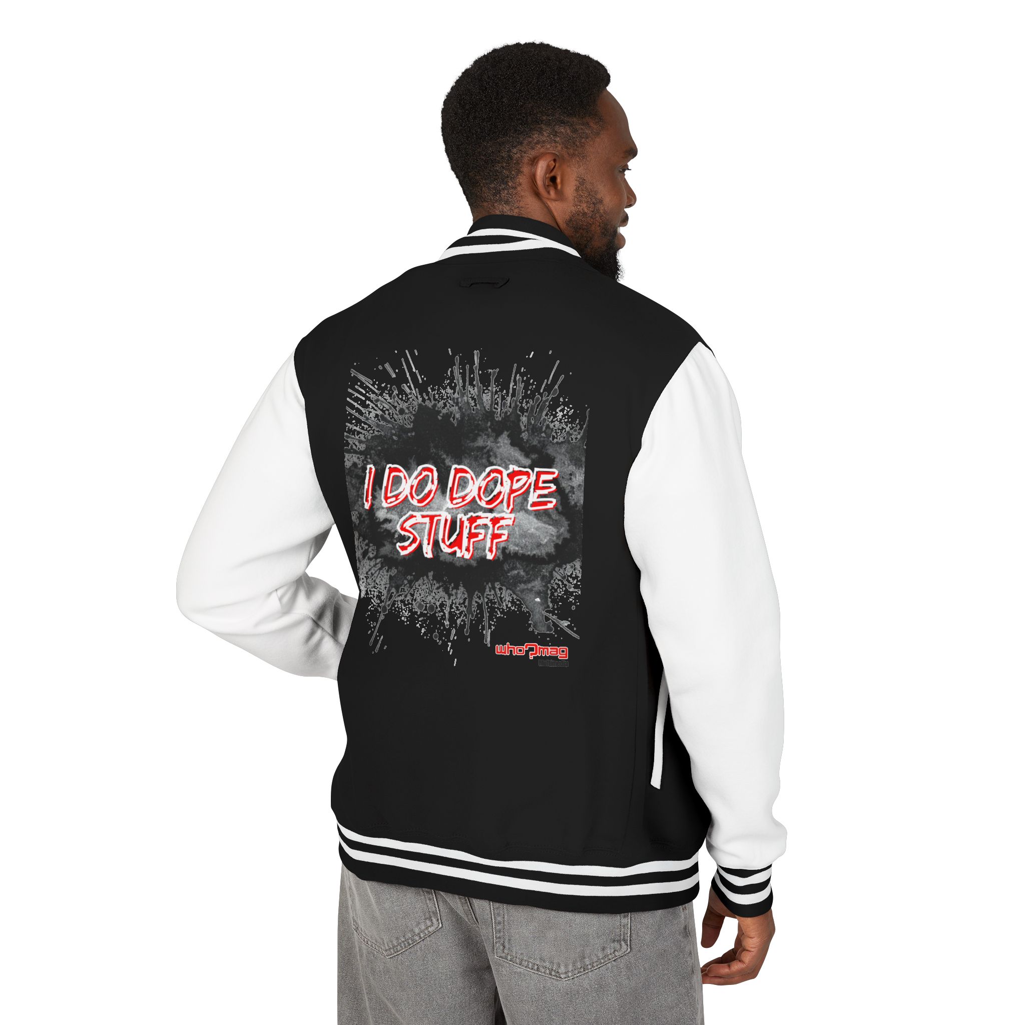 WHO?MAG "I Do Dope Stuff" Varsity Jacket - Image 5